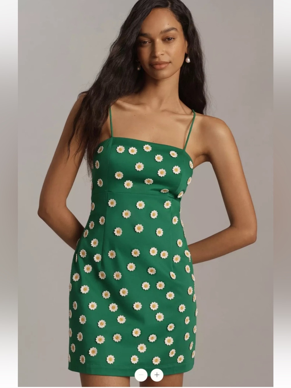 Anthropologie Maeve Brynne Daisy Embellished Mini Dress